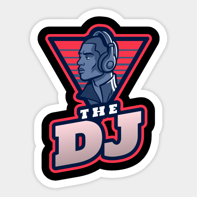 The DJ, Electronic Music Lover Sticker by EquilibriumArt